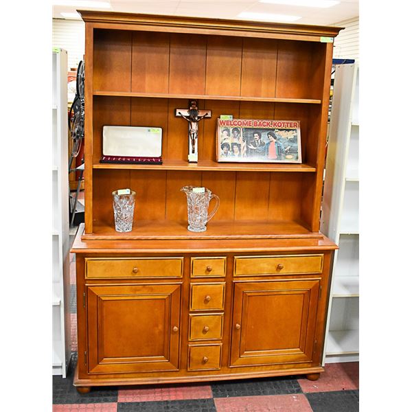 FARM HOUSE STYLE WOOD CHINA CABINET 53" X 17" X 75