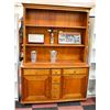 Image 1 : FARM HOUSE STYLE WOOD CHINA CABINET 53" X 17" X 75
