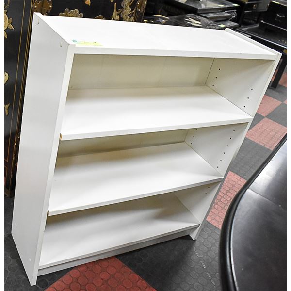 WHITE BOOKSHELF W/ 3 SHELVES