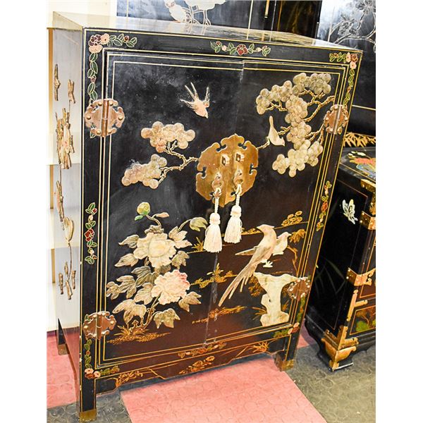 BLACK ASIAN DECORATIVE CABINET