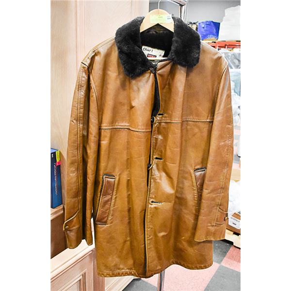 CRAFT SPORT WEAR LEATHER JACKET WITH FUR INTERIOR