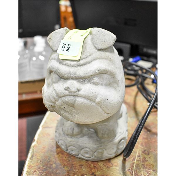 SMALL CONCRETE BULLDOG GARDEN STATUE
