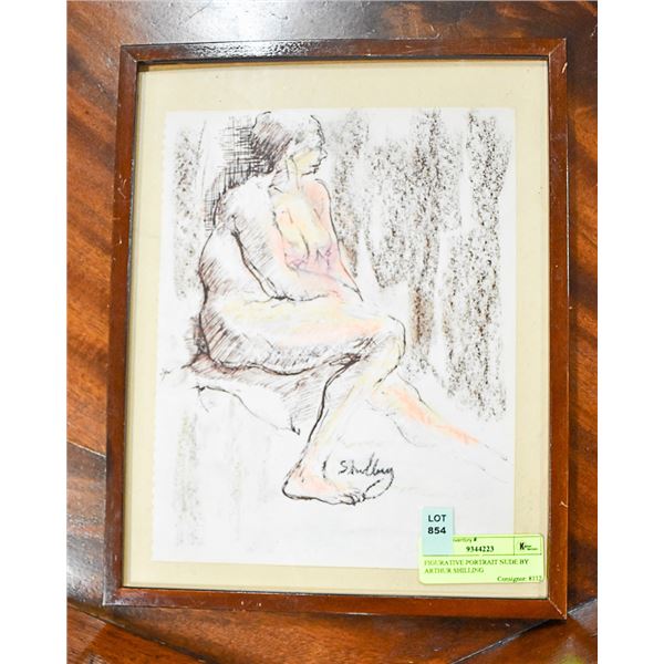 FIGURATIVE PORTRAIT NUDE BY ARTHUR SHILLING