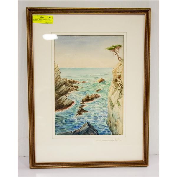 ROCKS AT POINT LOBOS, CARMEL, CALIFORNIA  BY: