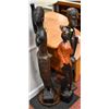 Image 1 : LOT OF 3 LARGE CARVED STATUES