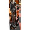 Image 2 : LOT OF 3 LARGE CARVED STATUES