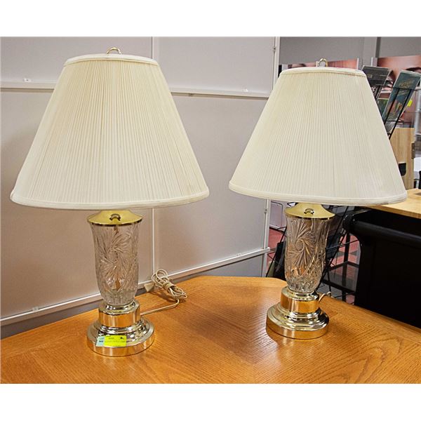 ESTATE PIN WHEEL CRYSTAL LAMPS