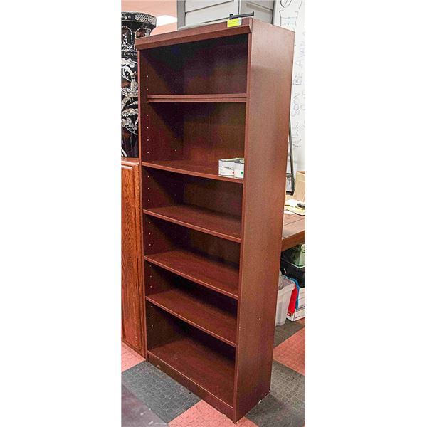 BROWN 6 SHELF BOOK CASE