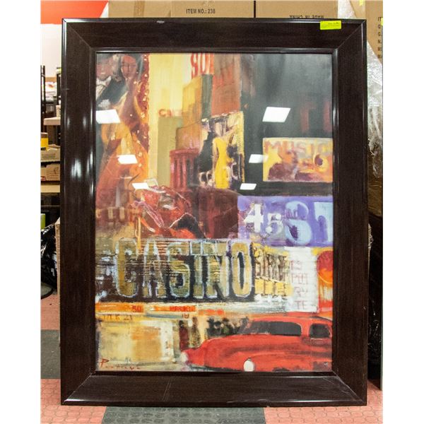 LARGE ABSTRACT PICTURE SIGNED BY ARTIST