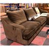 Image 2 : LARGE BROWN FABRIC SOFA AND SECTIONAL