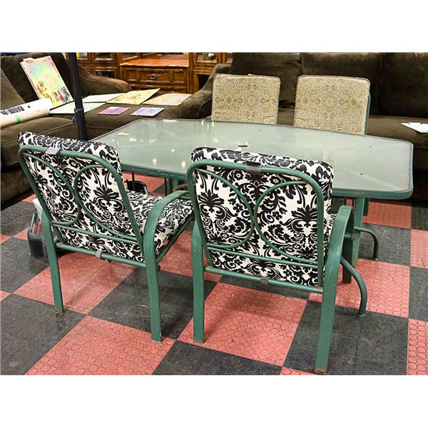 PATIO TABLE AND 4 CHAIRS