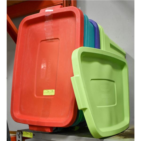 SET OF 4 RUBBERMAID ROUGHNECK