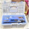 Image 1 : TOOL BOX W/ HARDWARE & SOME TOOLS