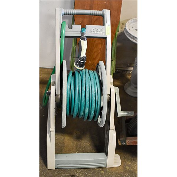 GARDEN HOSE REEL WITH TWO 50FT HOSES