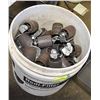 Image 1 : 3 GALLON BUCKET OF BEDFRAME CASTERS AND LEG POSTS
