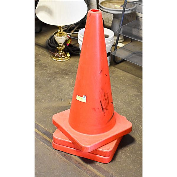 3 TRAFFIC CONES - 28" HIGH