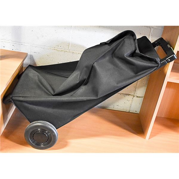 BLACK CANVAS ROLLING MULTI-PURPOSE CART BAG -