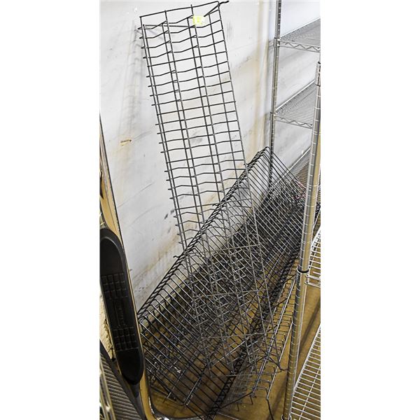 LOT OF POWDER COATED SHELVES FOR STORE OR SHOP