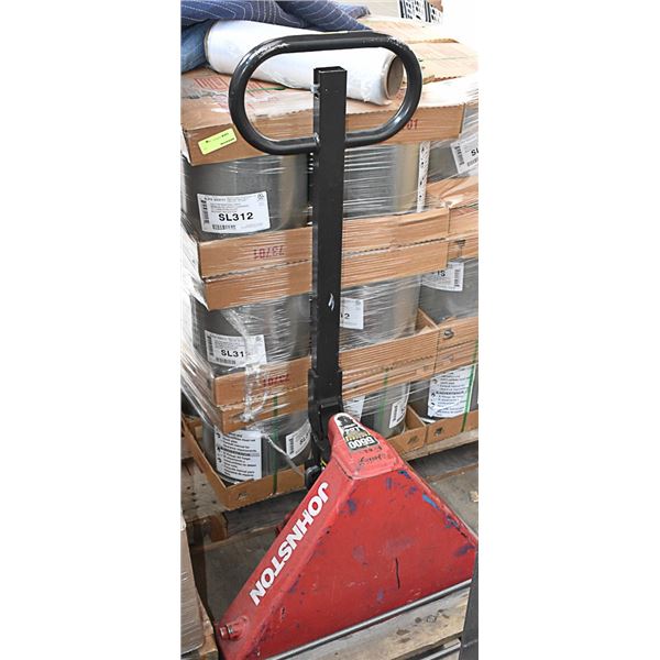 RED PALLET JACK NEEDS A NEW HANDLE **** AS IS ****