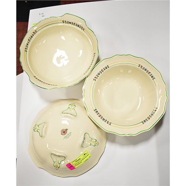 SET OF 3 ART DECO ALFRED MEAKIN ENGLAND MARIGOLD