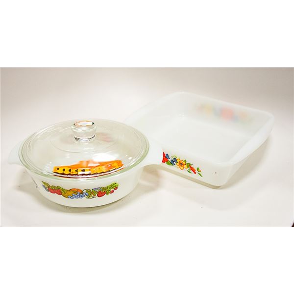 NOS UNUSED ANCHOR HOCKING FIRE KING FRUIT HARVEST