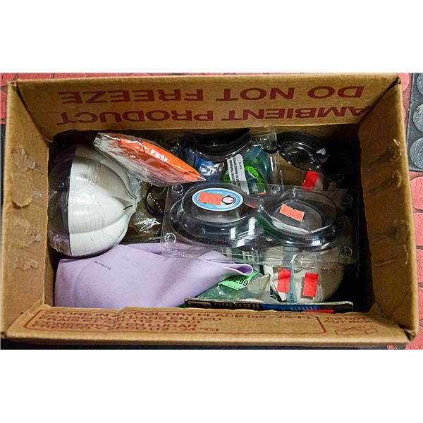 BOX OF ASSORTED SWIMMING GOOGLES FOR KIDS