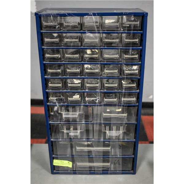 HARDWARE CABINET 36 DRAWERS WITH SOME NUTS/BOLTS