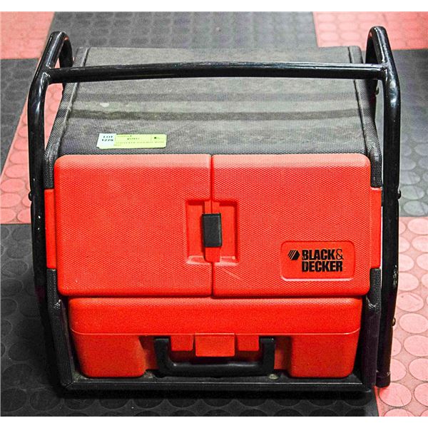 BLACK AND ECKER TOOLBOX WITH DRILL BITS