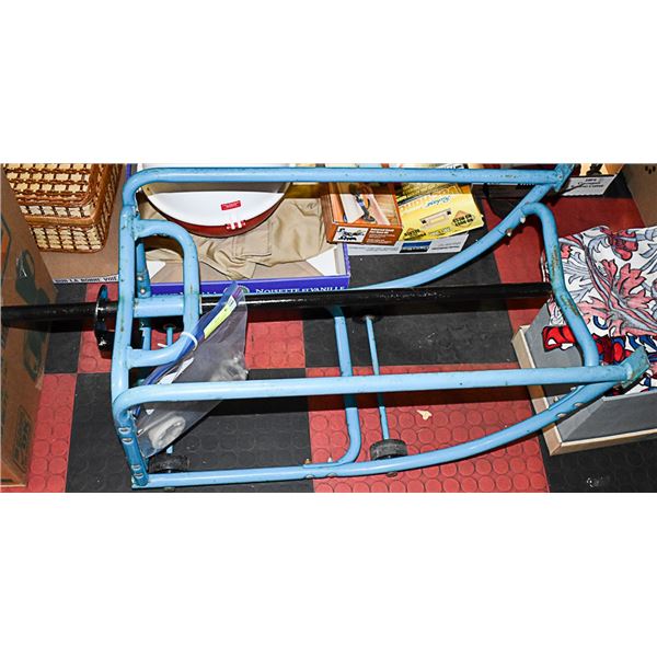 STEEL DRUM CRADLE (BARREL DOLLY) WITH BUNG WRENCH