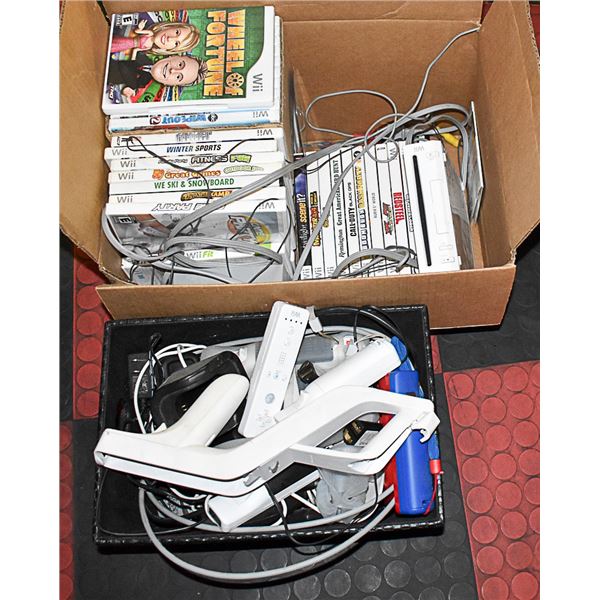 NINTENDO WII WITH MULTIPLE GAMES/CONTOLLERS