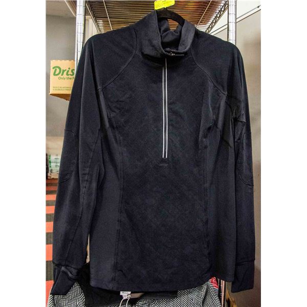 BLACK LULULEMON PULL-OVER SHIRT WITH 1/2