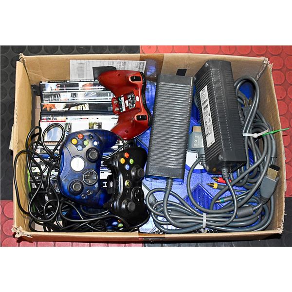 XBOX CONSOLE , ASSORTED GAMES AND MORE