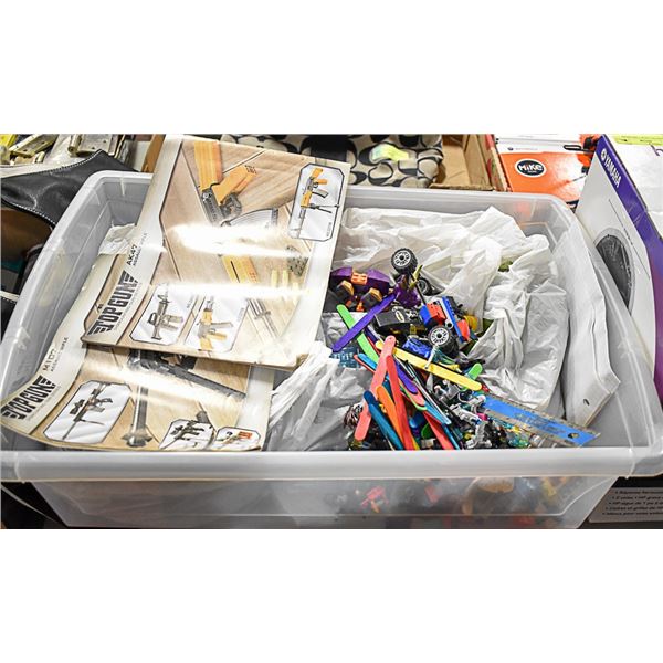 TOTE OF ASSORTED LEGOS- TOP GUN M107 & AK47