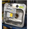 Image 1 : 13" X 13" STAINLESS STEEL BAR SINK W/STRAINER AN