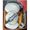 Image 1 : LARGE BOX OF BAKEWARE & SERVING DISHES INCL.