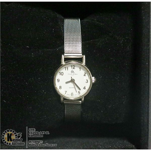 LOUIS ARDEN LADIES SILVERTONE WATCH