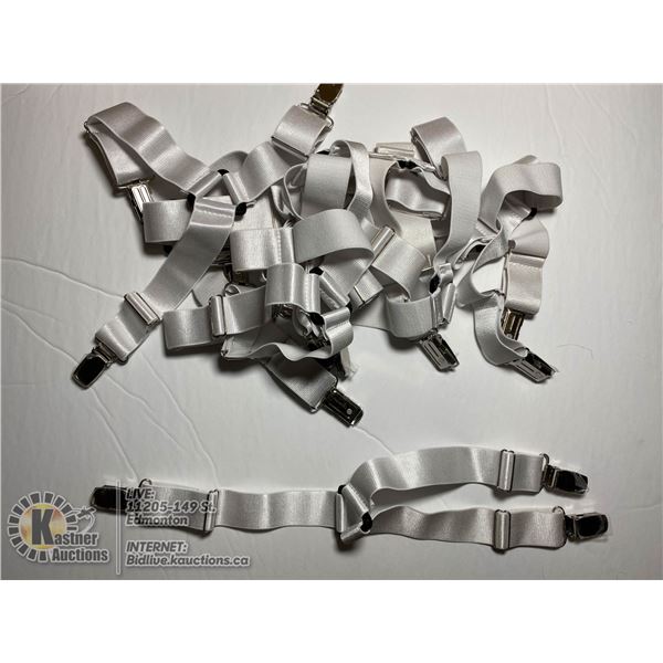 TWO SETS OF 4 ADJUSTABLE ELASTIC BED SHEET CLIPS