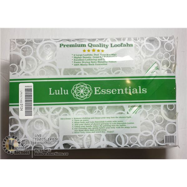 LULU ESSENTIALS PREMIUM QUALITY LOOFAHS - 6 PACK