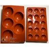 Image 1 : LOT OF 9 SILICON MOLDS - 6 LARGE, 3 SMALL