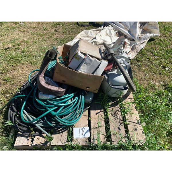 Garden hose, propane tanks