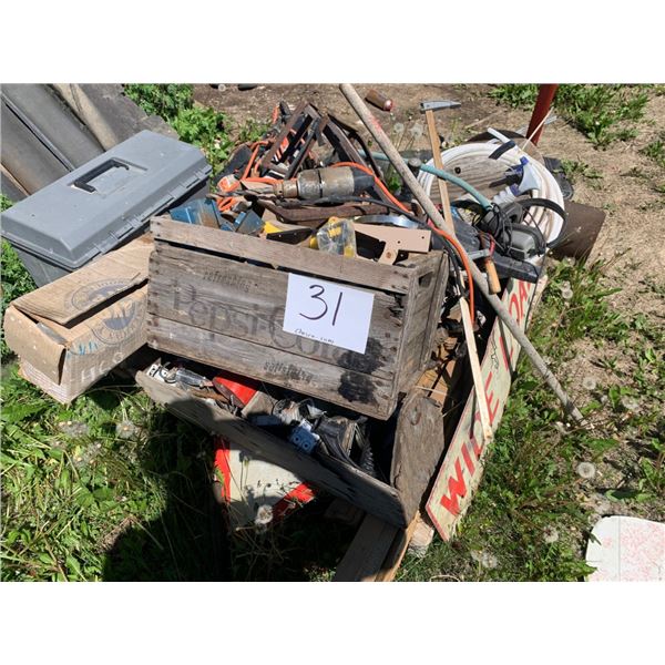 Assorted wire and tools