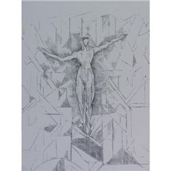 J. VILLON Sig Lithograph French Cubism