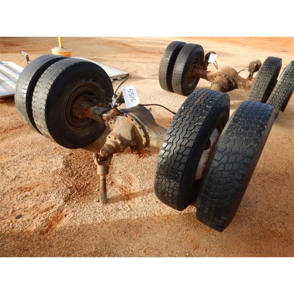 TRUCK/TRACTOR DRIVE AXLE W/DUEL TIRES & RIMS (A1)