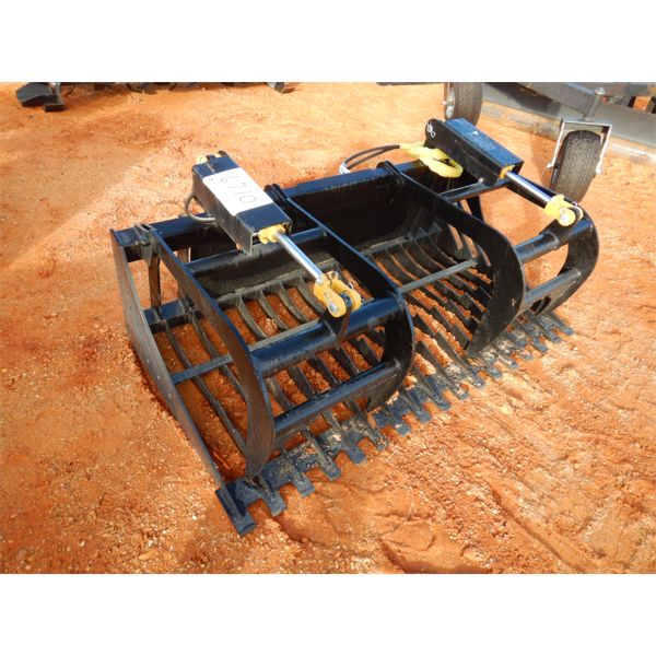 SKELETON BUCKET W/GRAPPLE, 66" WIDE (FITS SKID STEER LOADER) (B5) J.M