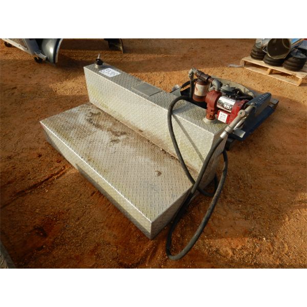 WWS L SHAPE FUEL TANK FOR TRUCK BED, ELECTRIC FUEL PUMP, HOSE & NOZZLE, ALUM DIAMOND