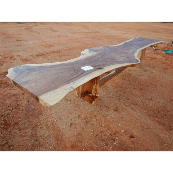 17' TEAKWOOD LIVE EDGE TABLE 