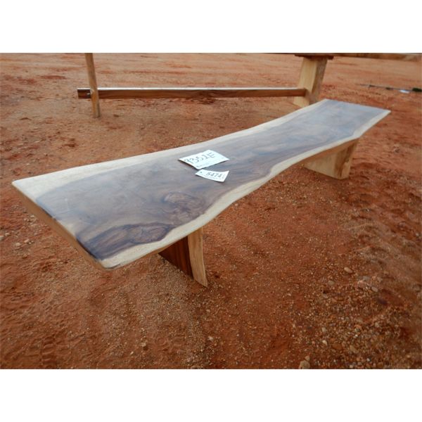 17' TEAKWOOD LIVE EDGE BENCH
