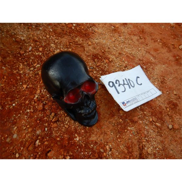 ALUM CAST BLACK SKULL (DESK ART)