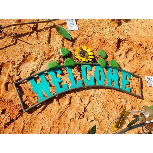 WELCOME SIGN, 54"  (METAL ART)