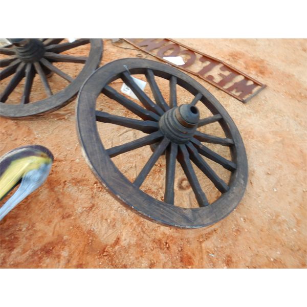 WOOD WAGON WHEEL, 4'